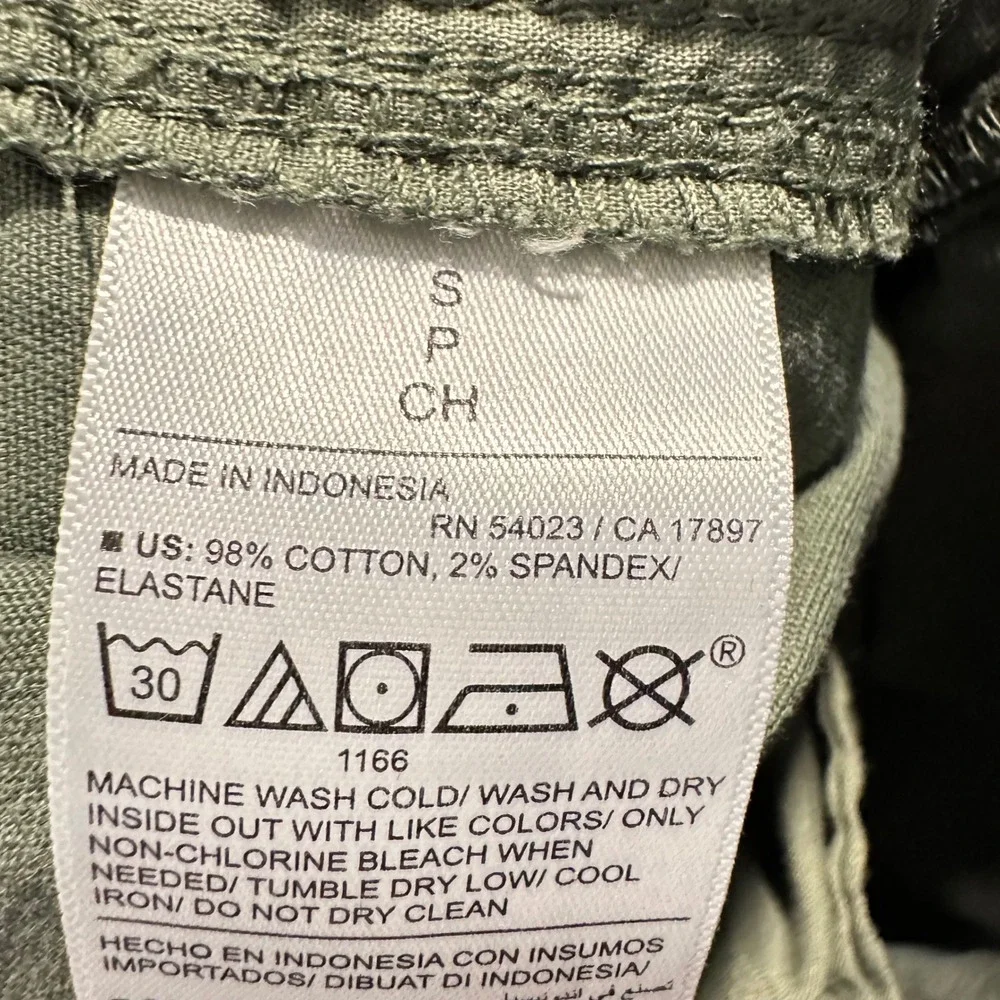 Old Navy OG Chino Shorts Women Green Alpine Tundra‎ Elastic Back Earthy Small